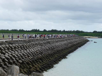 撤収しバスに向かうツアー機乗客 Photo by Mr.aspheric