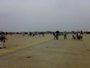 撤収放送と共に雨