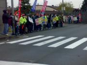 各ゲート前でスト決行中