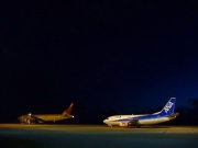 JALトリプル&ANA B737  Photo by Mr.aspheric